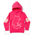 Minti Heart Hood Wild Fox Hot Pink